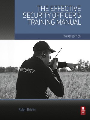 cover image of The Effective Security Officer's Training Manual